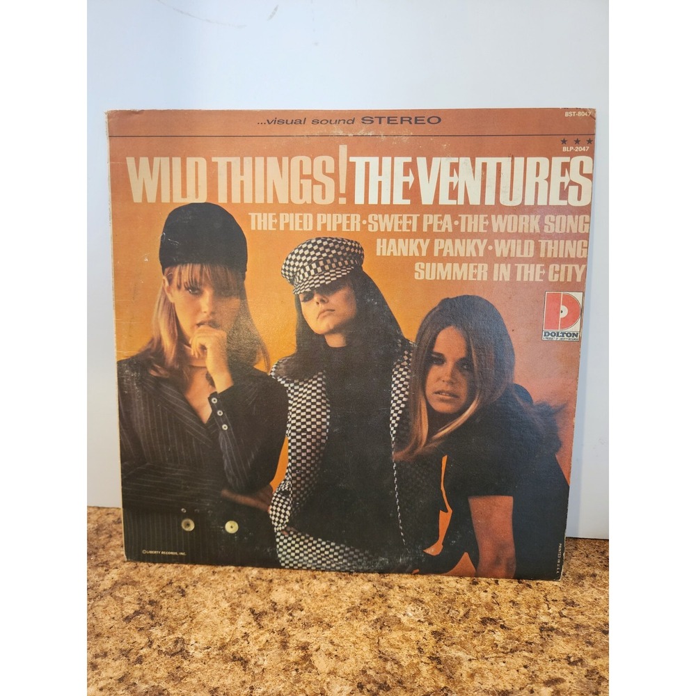 The Ventures Wild Things! Vinyl Record Visual Sound Stereo BST-2047 Dolton